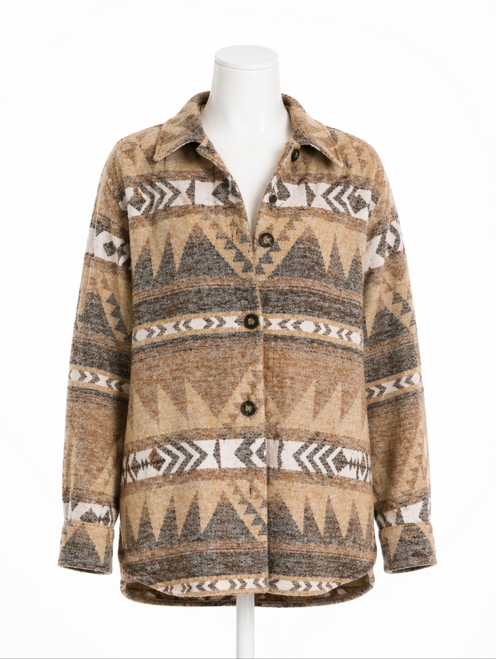 BB Dakota by Steve Madden Big Sky Printed Jacket in Nutmeg.